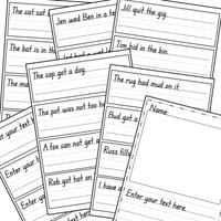 DECODABLE SENTENCE HANDWRITING PRACTICE for PP-Y2 - thumbnail 2 of 7