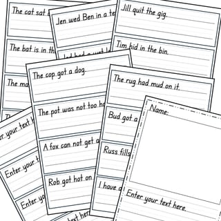 DECODABLE SENTENCE HANDWRITING PRACTICE for PP-Y2 - image 2 of 7