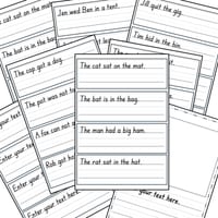 DECODABLE SENTENCE HANDWRITING PRACTICE for PP-Y2 - thumbnail 3 of 7