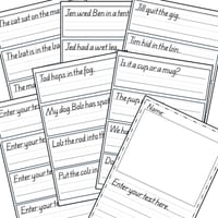 DECODABLE SENTENCE HANDWRITING PRACTICE for PP-Y2 - thumbnail 5 of 7