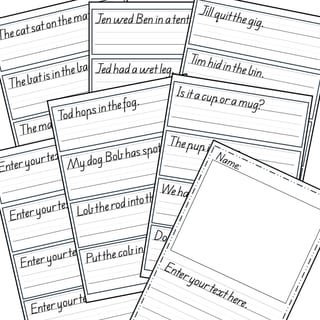 DECODABLE SENTENCE HANDWRITING PRACTICE for PP-Y2 - image 5 of 7