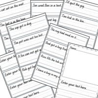 DECODABLE SENTENCE HANDWRITING PRACTICE for PP-Y2 - thumbnail 6 of 7