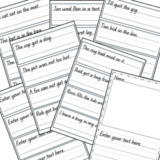 DECODABLE SENTENCE HANDWRITING PRACTICE for PP-Y2 - image 6 of 7