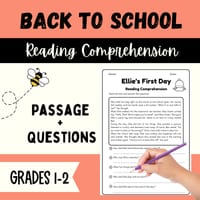Back to School Reading Comprehension Passage Years 1-2 - thumbnail 1 of 1
