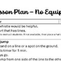 PE Sport lesson plan No materials needed - thumbnail 1 of 1