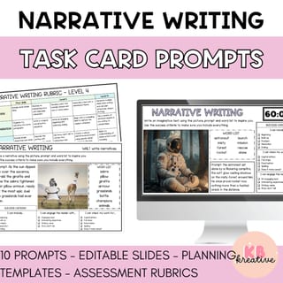 Year 3/4 Narrative Writing Prompts - editable - VIC/Aus Curriculum Aligned - image 1 of 4