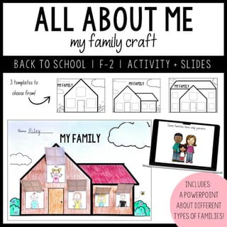 F-2 Back to school | All about me - My Family Craft | Activity + Slides - image 1 of 4