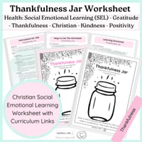 Thankfulness Worksheet | Christian | Healthy Relationship | Gratitude | Kindness| SEL | Years F-6 - thumbnail 2 of 3