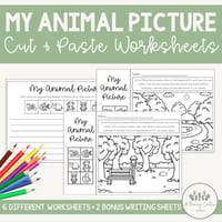 Math Positional Language & Location Cut & Paste & Drawing Worksheets - thumbnail 4 of 4