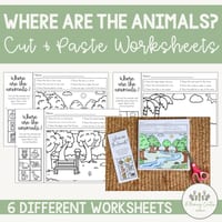 Math Positional Language & Location Cut & Paste & Drawing Worksheets - thumbnail 2 of 4