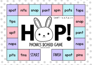 HOP! Phonics Board Game Level 1 - s, a, t, p, i, n - image 4 of 4