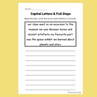 FREEBIE: Punctuation and Grammar Editing Texts Worksheets Years 2-3 - thumbnail 2 of 3