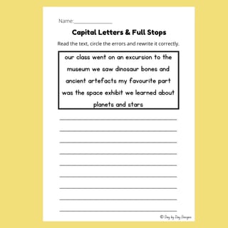 FREEBIE: Punctuation and Grammar Editing Texts Worksheets Years 2-3 - image 2 of 3