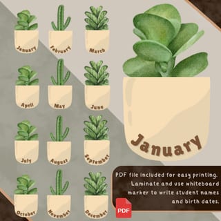 Nature Birthday Display - EDITABLE! - image 3 of 4