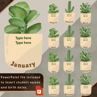 Nature Birthday Display - EDITABLE! - image 2 of 4