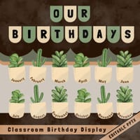 Nature Birthday Display - EDITABLE! - thumbnail 1 of 4