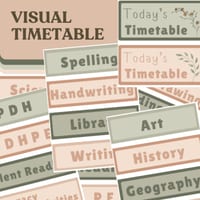 Earthy Visual Timetable - EDITABLE! - thumbnail 2 of 3