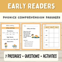 Phonics Comprehension Passages and Activities for Early Readers - thumbnail 1 of 1