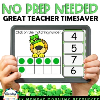 St Patrick's Day Counting 0-20 with Ten Frames - Math Google Slides Foundation - Year 1 AC9MFNO1 - image 4 of 8