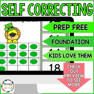 St Patrick's Day Counting 0-20 with Ten Frames - Math Google Slides Foundation - Year 1 AC9MFNO1 - image 6 of 8