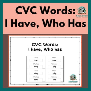CVC Words: I Have, Who Has - image 1 of 4