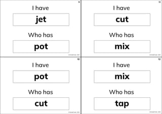 CVC Words: I Have, Who Has - image 3 of 4