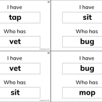 CVC Words: I Have, Who Has - thumbnail 4 of 4