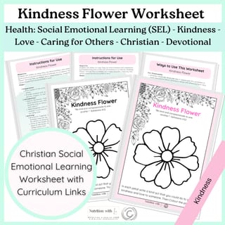 Kindness Flower Worksheet | Christian| Healthy Relationship| Devotional SEL | Kindness | Years F-6 - image 1 of 4