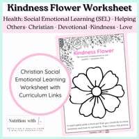 Kindness Flower Worksheet | Christian| Healthy Relationship| Devotional SEL | Kindness | Years F-6 - thumbnail 2 of 4