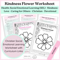 Kindness Flower Worksheet | Christian| Healthy Relationship| Devotional SEL | Kindness | Years F-6 - thumbnail 3 of 4