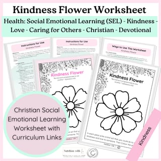 Kindness Flower Worksheet | Christian| Healthy Relationship| Devotional SEL | Kindness | Years F-6 - image 3 of 4