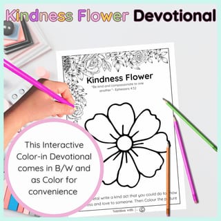 Kindness Flower Worksheet | Christian| Healthy Relationship| Devotional SEL | Kindness | Years F-6 - image 4 of 4