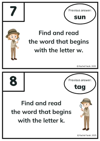 Beginning Sounds: CVC Words Scavenger Hunt, 1st, Phonics, Low-prep, Games - image 3 of 4