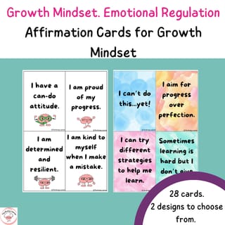 Affirmation Cards for Growth Mindset - image 1 of 1