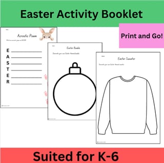 Easter Activity Booklet | Fun & Engaging Easter Worksheets for Primary Students - image 2 of 4