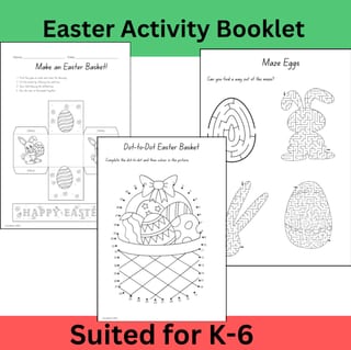 Easter Activity Booklet | Fun & Engaging Easter Worksheets for Primary Students - image 3 of 4