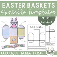 Easter Basket Craft Activity Template - 19 Printable Treat Basket Templates - thumbnail 5 of 5