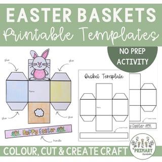 Easter Basket Craft Activity Template - 19 Printable Treat Basket Templates - image 5 of 5