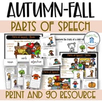 Parts of Speech - Autumn/Fall Theme - thumbnail 1 of 8