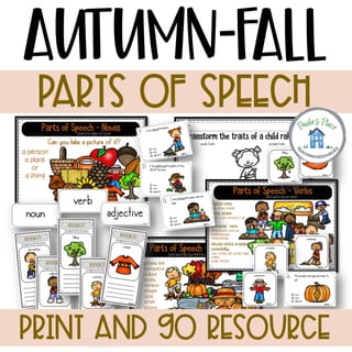 Parts of Speech - Autumn/Fall Theme - image 1 of 8