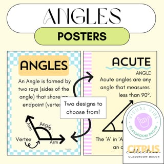 Angles Posters | Pairs of Angles | Angle Types | Geometry | Math Classroom Decor - image 2 of 4