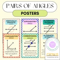 Angles Posters | Pairs of Angles | Angle Types | Geometry | Math Classroom Decor - thumbnail 4 of 4