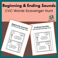 CVC Words Scavenger Hunt Bundle, 1st, Phonics, Low-prep, Games - thumbnail 1 of 4