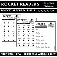 Rocket Readers - Level One (s, a, t, p, i, n)