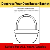 Decorate Your Own Easter Basket- Seasonal Activity / Easter Activity - thumbnail 1 of 2