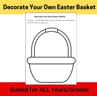 Decorate Your Own Easter Basket- Seasonal Activity / Easter Activity - image 1 of 2
