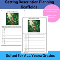 Setting Description Writing Scaffold- Differentiated Writing Planner - thumbnail 1 of 4