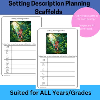 Setting Description Writing Scaffold- Differentiated Writing Planner - image 1 of 4