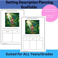 Setting Description Writing Scaffold- Differentiated Writing Planner - thumbnail 2 of 4