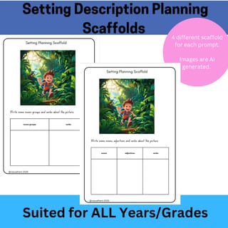 Setting Description Writing Scaffold- Differentiated Writing Planner - image 2 of 4